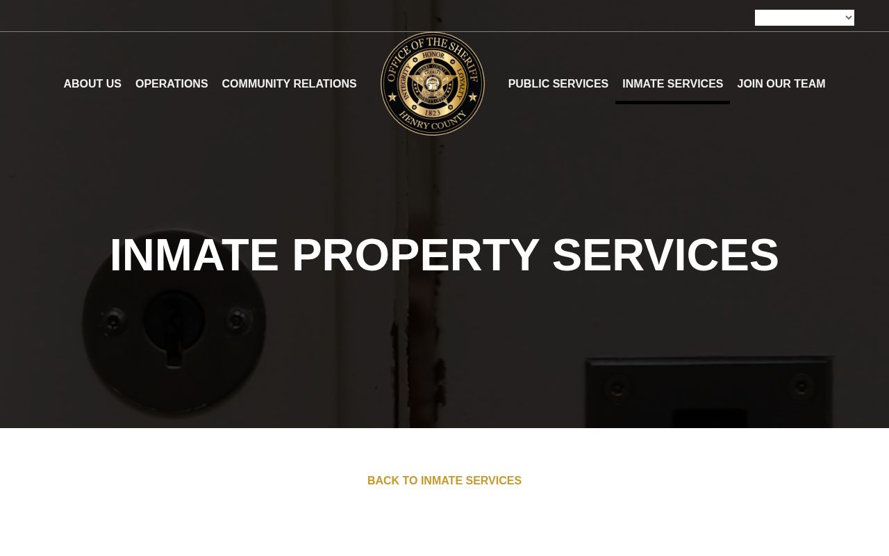 Henry County release property and funds rules