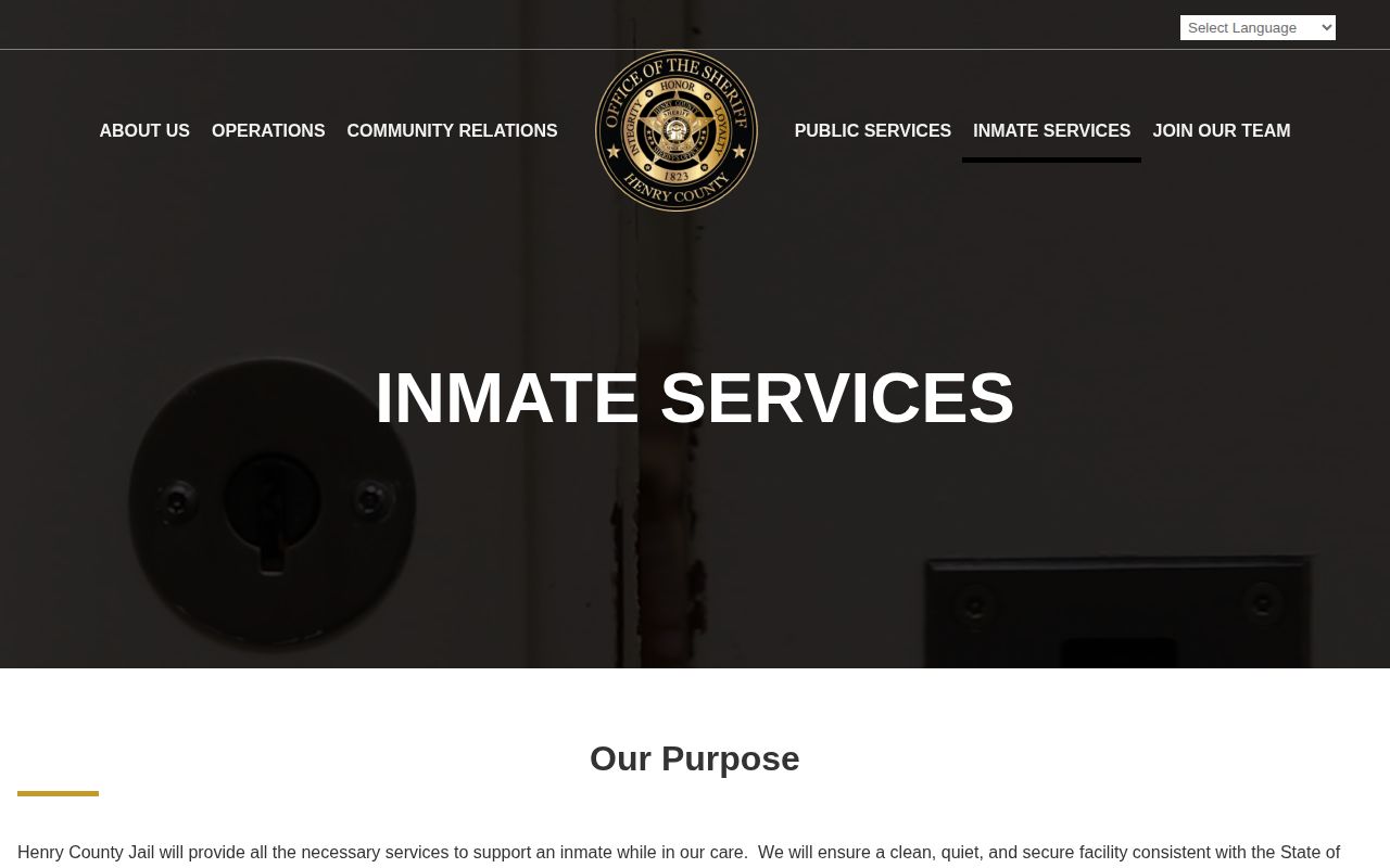 Henry County Jail inmate services and release resources